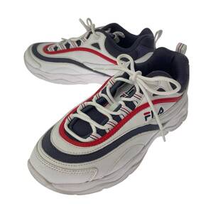 FILA フィラ スニーカー size24ｃｍ/ホワイト×ネイビー×レッド