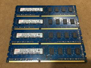 A12086)Hynix 4GB 2Rx8 PC3-12800U 中古4枚＝16GB