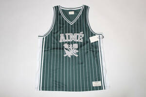 Aime Leon Dore Striped Basketball Jersey GREEN