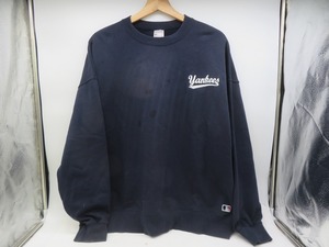 TU259★Fanatics/ファナティクス ニューヨーク・ヤンキース トレーナー ネイビー メンズXLサイズ zozotown購入 中古品