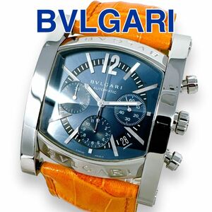 ブルガリ アショーマ AA48SCH クロノグラフ ラージ メンズ 時計 BVLGARI 腕時計 SS 自動巻き AUTOMATIC オートマティック ブランド 稼働