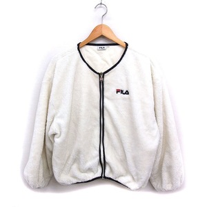 フィラ FILA 国内正規品 子供服 フリース ジャケット アウター ロゴ 160 ホワイト 白 /FT8 キッズ