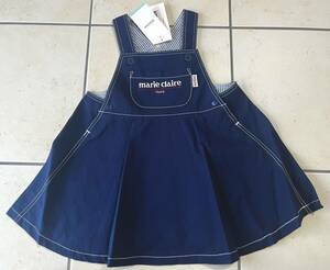 ¥6,600・綿100％リップル素材・女児ジャンパースカート・90cm・Marie Claire・新品タグ付き未使用品・キッズワンピース