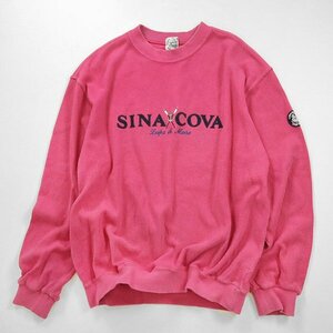 SINA COVA ◆ クルーネック リブニット ピンク Lサイズ セーター トレーナー シナコバ ◆MU19