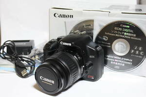 Canon EOS kiss X2＋レンズ Canon EF-S 18-55㎜ 1:3.5-5.6ⅡUSM　充電器　バッテリー　箱　説明書　ケーブル類　ソフト　冊子類