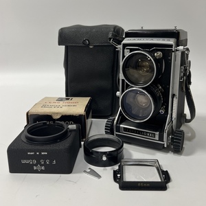 【60635Q】MAMIYA C33 PROFESSIONAL 二眼レフカメラ レンズ HOOD MAMIYA-SEKOR 65mm F3.5 ケース付 フィルムカメラ ヴィンテージ 現状品