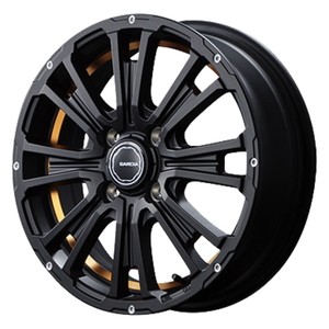 TOYO OPEN COUNTRY R/T 145/80R12 80/78N Garcia SS REVOLVER KC ブラック/アンダーカットオレンジ 12インチ 4B+42 4H-100 4本セット