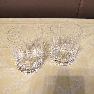 K06184 ◆BACCARAT オールドバカラ ロックグラス クリスタルガラス フランス ペア 2客セット◆