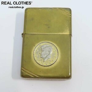 ZIPPO/ジッポー 1937レプリカ/フラットトップ LIBERTY COIN/リバティコイン ダイヤゴナルライン 89年製 /UPK