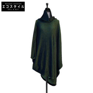 ISSEY MIYAKE イッセイミヤケ 17AW IM74KH503 グリーン ウール オーロラニットアシンメトリーワンピース ワンピース 2 グリーン レディース