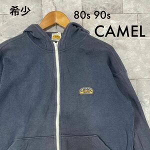 希少 80s 90s CAMEL キャメル スウェット パーカー ジップアップジャンパー ビッグプリントロゴ ヴィンテージ タバコ銘柄 玉FL3128