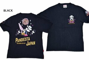 KING OF PDJ半袖Tシャツ◆PANDIESTA JAPAN ブラックXLサイズ 554853 パンディエスタジャパン パンダ 刺繍 マイケルジャクソン