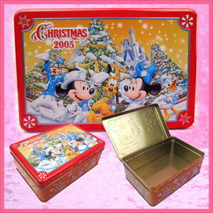 ディズニー ミッキー＆ミニー 2005年 WINTER CHRISTMAS クッキー缶 ／ 1点 ※缶のみ