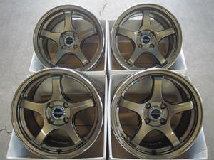 ★軽量★16inch 7J+42 4H100 新品 人気 逆ゾリ クロススピードCR5 ホイール1台分 タイヤset可能 CIVIC SUCCEED PROBOX ROADSTER ブロンズ