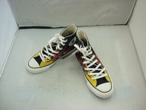 【CONVERSE】コンバースオールスター　リアクト　レディーススニーカー　ファイアー柄　キャンバス　23.5cm　SY02-DQ3