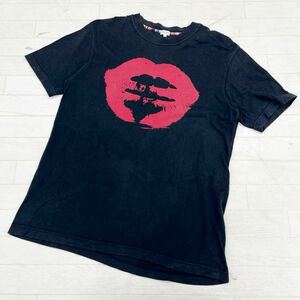 1412◎ Paul Smith ポールスミス トップス Tシャツ カットソー 半袖 クルーネック イラスト プリント ブラック メンズL