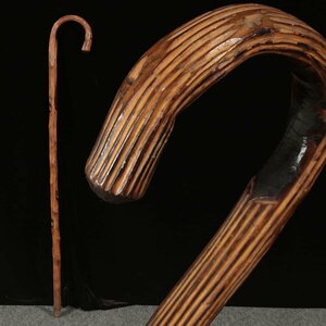 DS624 時代物 天然木 一本杖 全長90.1cm 重298g・木製杖・木拐杖・手杖・ステッキ