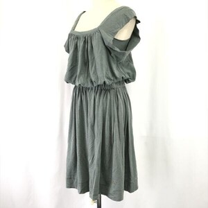 オリゾンティ/日本製☆Vivienne Westwood RED LABEL☆ノースリーブ/ひざ丈ワンピース【size2/M/ボーダー柄/緑×茶】dress◇cBH581