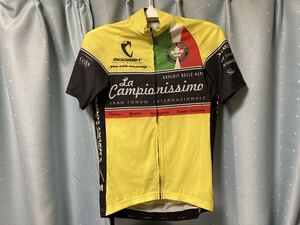 サイクルジャージ La Campionissimo FAGNANO REPUBLIC イエロー Sサイズ 詳細不明 現状品