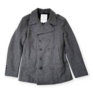 ヴィンテージ USA製 US NAVY PEA COAT MODIFIED MIL SPEC ウール Pコート ピーコート ダブル ジャケット M/グレー系/メンズ/海軍