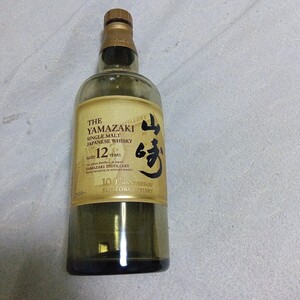 山崎 12年 サントリー SUNTORY YAMAZAKI シングルモルトウイスキー 空ビン 100周年記念蒸留所ラベル 洗浄なし 香りが残っています700l