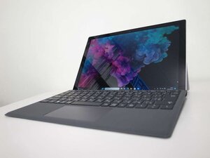 1円～ Microsoft Surface Pro 6 Corei5-8350U Win11 タイプカバー付 (2023-0530-1928)