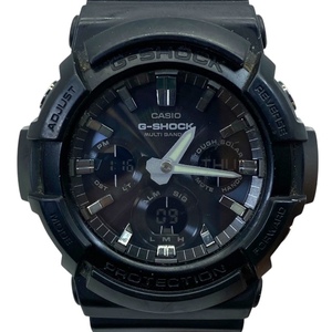 【稼働品】CASIO カシオ G-SHOCK ジーショック GAS-100B 腕時計 時計 アクセサリー デジアナ タフソーラー ラバー ブラック