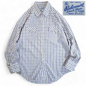 6150/美品 Rockmount Ranch Wear USA製 長袖 ウエスタンシャツ XL●洗濯プレス済●ネコポス可●ロカビリー ロックンロールRock