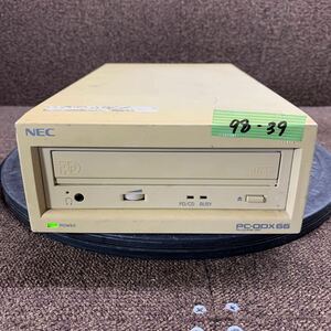 98-39 激安 レトロPC パーツ 外付け PD/CD-ROMドライブ PDユニット NEC 日本電気 PC-ODX66 SCSI 通電のみ確認 ジャンク