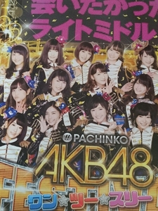 AKB48　指原莉乃　ワン☆ツー☆スリー　パチンコ　ガイドブック　小冊子　遊技カタログ　新品　未使用　渡辺麻友　柏木由紀