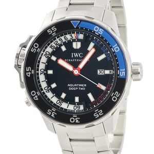 【3年保証】 IWC アクアタイマー ディープツー IW354703 水深計 ダイバーズ デイト ブラック ブルー 46mm 自動巻き メンズ 腕時計