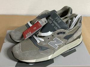 【新品未使用】new balance ニューバランス M998GR　 26.5cm Dwidth MADE IN USA　アメリカ製