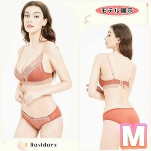 [Rovidorx] ブラジャー ショーツセット 下着 レディース 上下セット　M