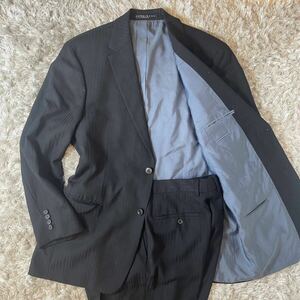 1円 XLサイズ ヒューゴボス スーツ セットアップ ビジネス 2B ウール メンズ 大きいサイズ ブラック 黒 HUGO BOSS