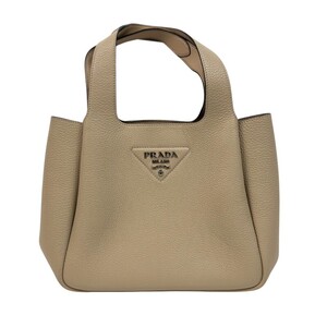 プラダ PRADA ヴィッテロダイノソフトレザーミディアムトートバッグ 1BG335 ベージュ ヴィッテロダイノレザー トートバッグ 中古