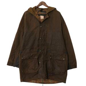 70年代 イングランド製 Belstaff ベルスタッフ Countryman オイルドジャケット ユーロ ブラウン (メンズ XL相当) 中古 古着 A0181