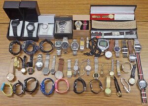 S◎ジャンク品◎『腕時計&ストップウォッチ 50点まとめ売り』 CASIO/SEIKO/DW/TECHNOS/NIXON/NOERDEN/CYMA/HILTON他 G-SHOCK/BABY-G他