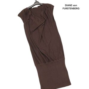 DIANE von FURSTENBERG ダイアン・フォン・ファステンバーグ シルク♪ ニット ノースリーブ ワンピース Sz.M　レディース　K4T00707_5#J