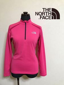 THE NORTH FACE ザ ノースフェイス フライトシリーズ ハーフジップ ウェア レディース サイズM 長袖 ピンク NTW30056 アウトドア 登山