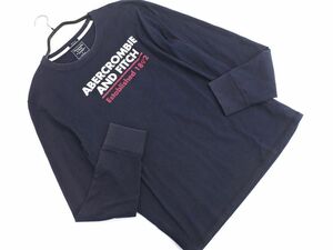 Abercrombie & Fitch アバクロンビー＆フィッチ ロゴ プリント カットソー sizeS/紺 ■◇ ☆ ecb3 メンズ