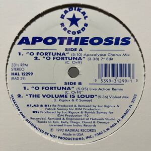 APOTHEOSIS / O FORTUNA cr566ho102312 ジュリアナ