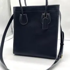 現行 新品 COACH コーチ カシンキャリートート29 レザー 2way 紺