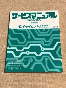 ★★★シビック/シビックフェリオ　EG3/EG4/EG6/EG7/EG8/EG9/EH1/EJ3　サービスマニュアル　配線図集　95.02★★★