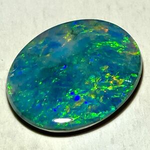 ☆天然ブラックオパール 2.814ct☆U約12.8×10.5mm ルース 裸石 宝石 ジュエリー jewelry black opal 遊色 DH0/DH4