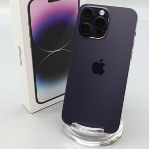 Apple iPhone14 Pro Max 128GB Deep Purple A2893 3L314J/A バッテリ100% ■SIMフリー★Joshin3553【1円開始・送料無料】