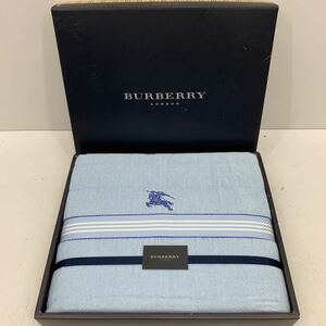 I☆未使用☆BURBERRY Burberrys バーバリー タオルシーツ タオルケット バスタオル 西川産業 寝具 箱入 バーバリーロンドン シングルサイズ