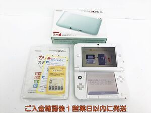 【1円】ニンテンドー3DSLL 本体 ミント/ホワイト SPR-001 任天堂 初期化済 未検品ジャンク 3DS LL 画面ヤケ K01-288hr/F3