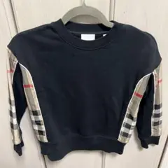 美品 BURBERRY チェック柄袖 トレーナー 8Y