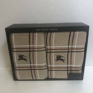 【送料無料】BURBERRY/バーバリー/正規品/新品未使用/タオルケット/2枚セット/ホースマーク刺繍/西川産業株式会社(Y38)