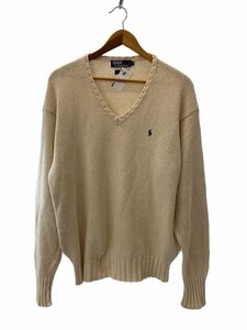 POLO RALPH LAUREN◆セーター(薄手)/M/コットン/クリーム